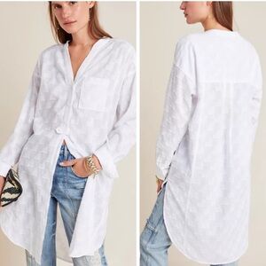 Anthropologie Maeve Roberta Textured Henley Tunic